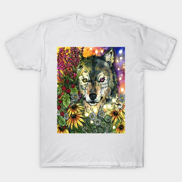Beauty in the Beast (Wolf) T-Shirt by 10000birds